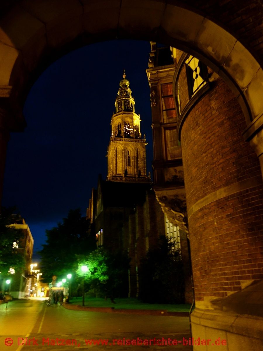 Groningen, Martinikirche nachts