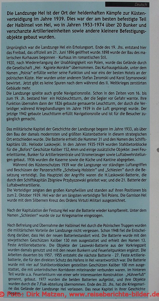 Hel, Infotext zur militrischen Geschichte