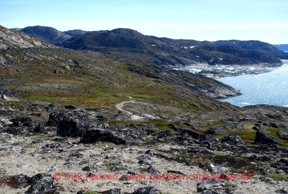 Ilulissat, Wanderweg am Eisfjord