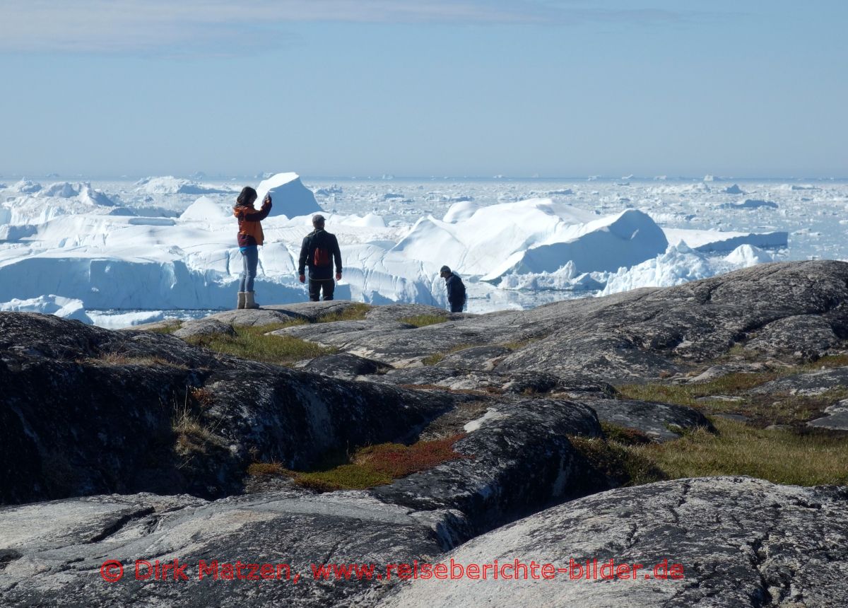 Ilulissat, Leute am Kangia-Eisfjord