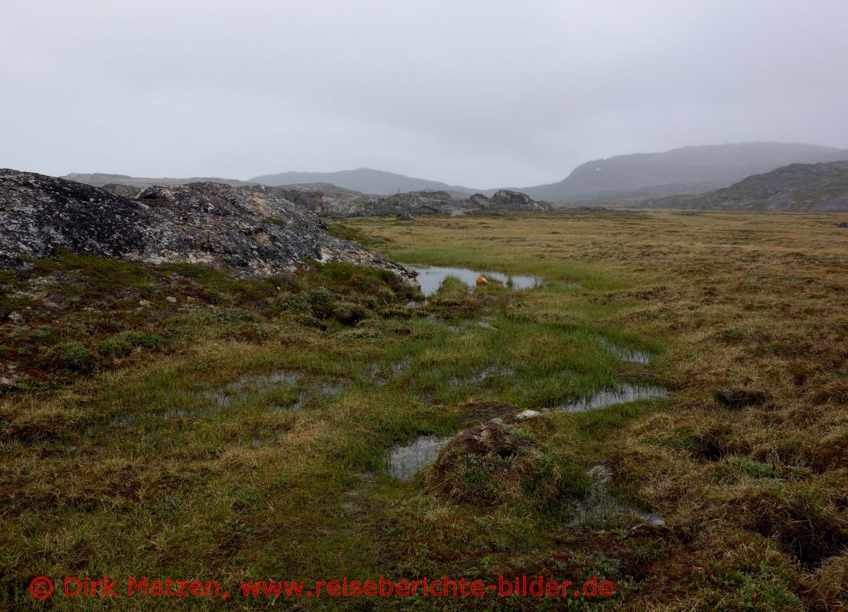 Ilulissat, Wanderweg im Wasser