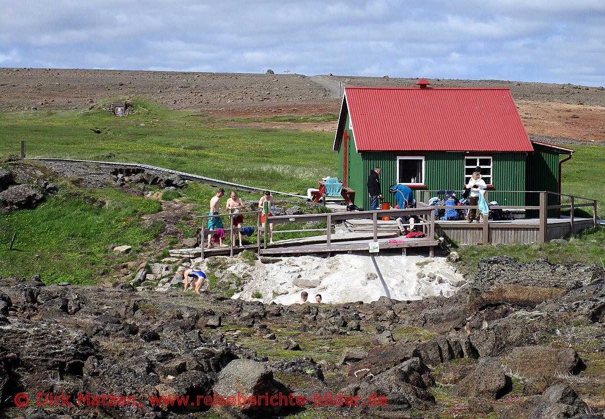 Island, Thermalgebiet Hveravellir, ffentliche Badestelle