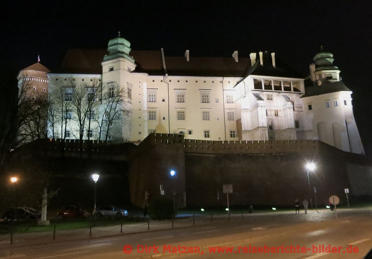 Krakau, Wawel bei Nacht