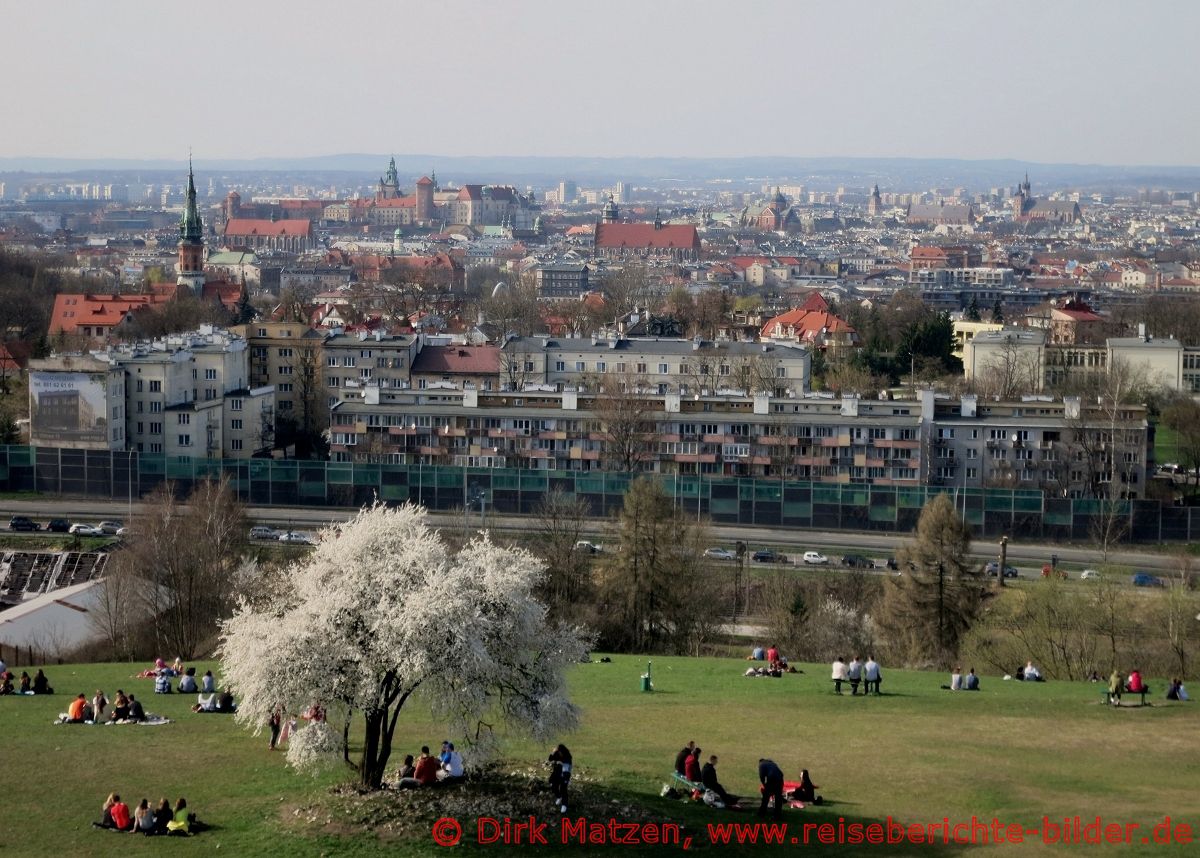 Krakau, Blick vom Kopiec Krakusa