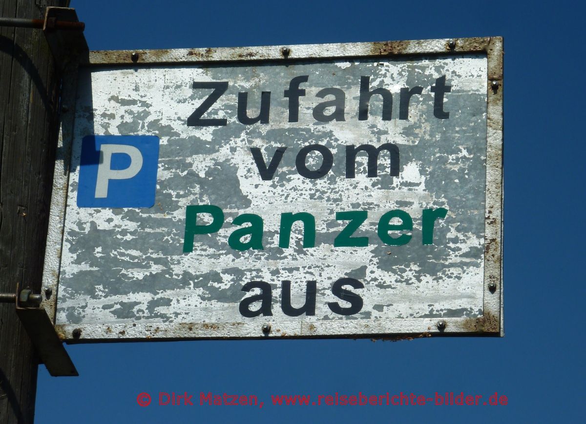 Kienitz, Parkplatzschild