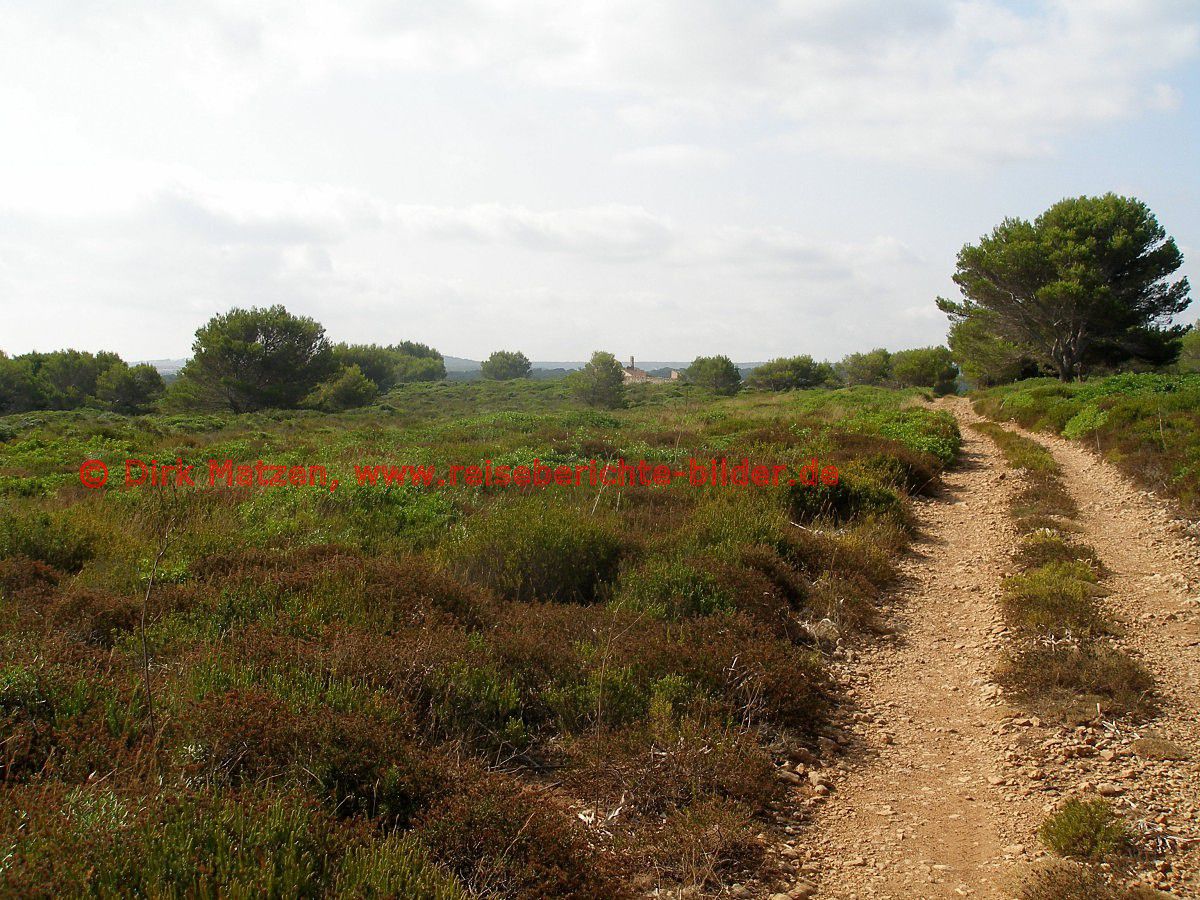 Menorca, Weg auf der Mola de Fornells