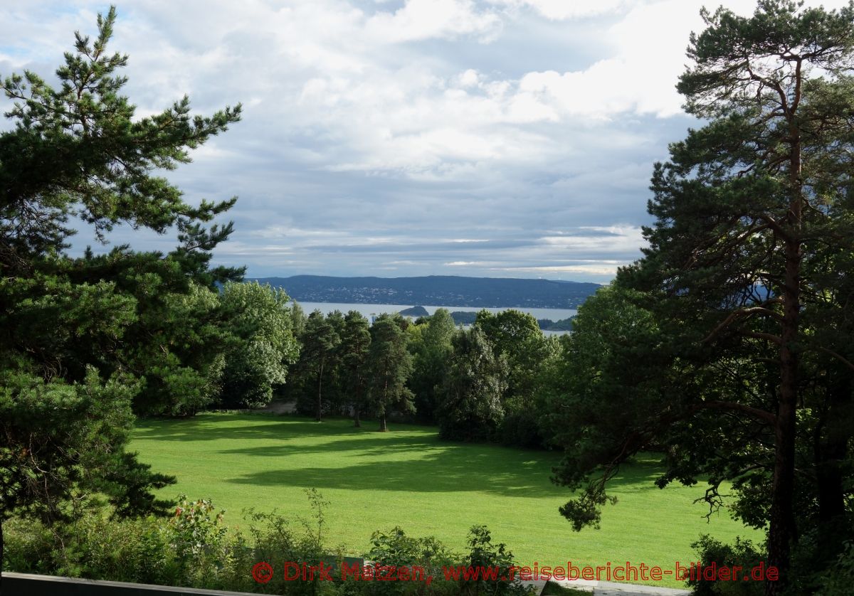 Oslo, Ekeberg-Park, Blick zum Oslofjord