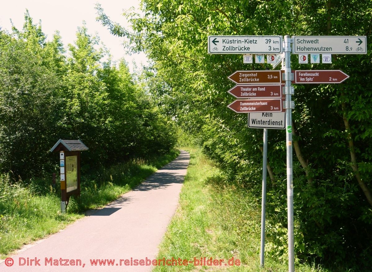 Oderbruchbahn-Radweg, bei Bienenwerder