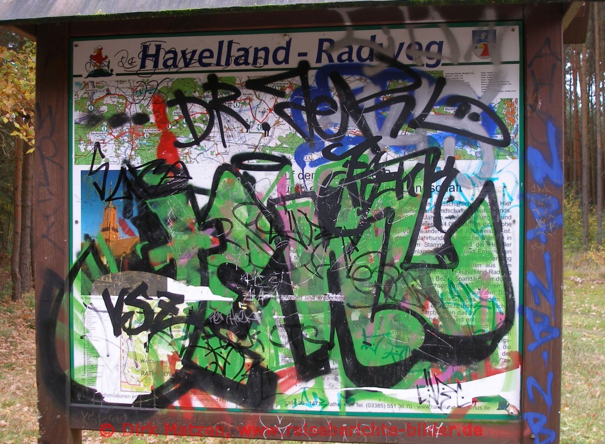 Infotafel Havelland-Radweg Rathenow
