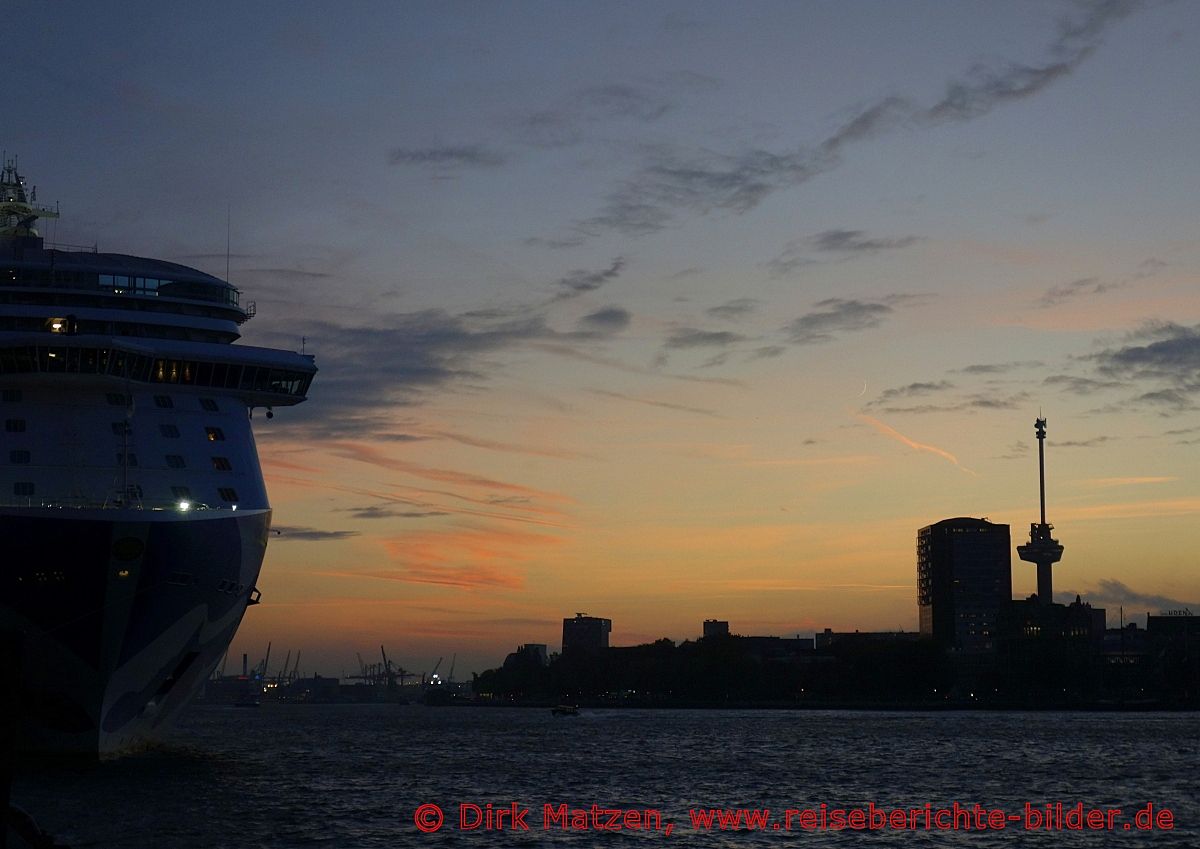 Rotterdam, Abendstimmung Hafen