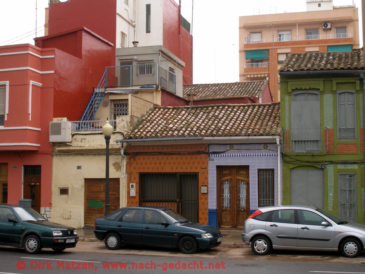 Valencia, Huser im Hafenviertel