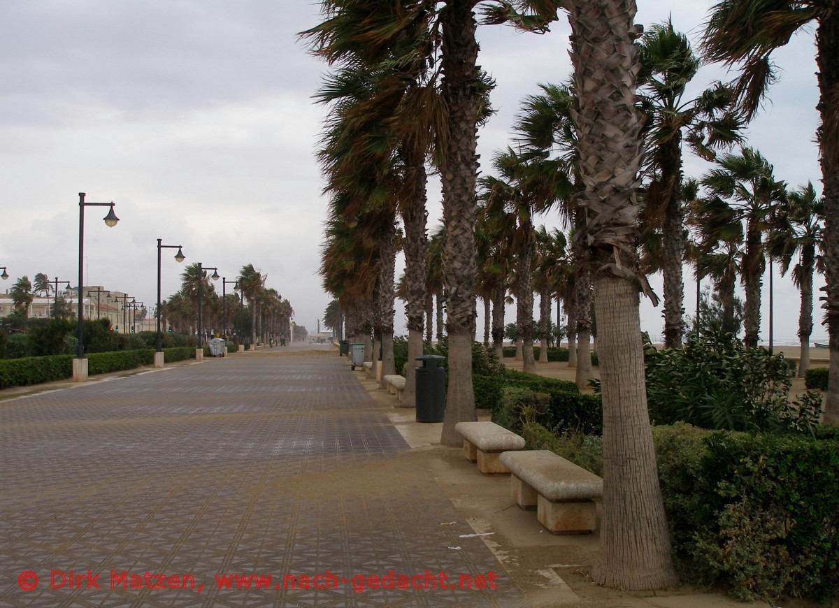 Valencia, Strand-Promenade